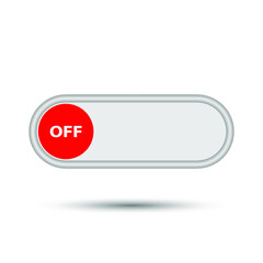 On Off Push style power buttons, The Off buttons are enclosed in red, The On buttons are enclosed in green with white background.