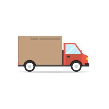 Delivery truck. Delivery service concept. Vector illustration.