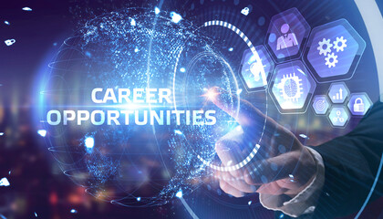 CAREER OPPORTUNITIES. Business, Technology, Internet and network concept.