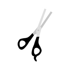 Open scissors for cutting hair element illustration