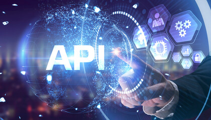 Obraz premium API - Application Programming Interface. Software development tool. Business, modern technology, internet and networking concept.