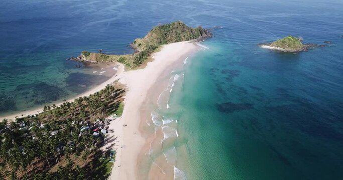 Aerial view of tropical beach, El Nido, Philippines
