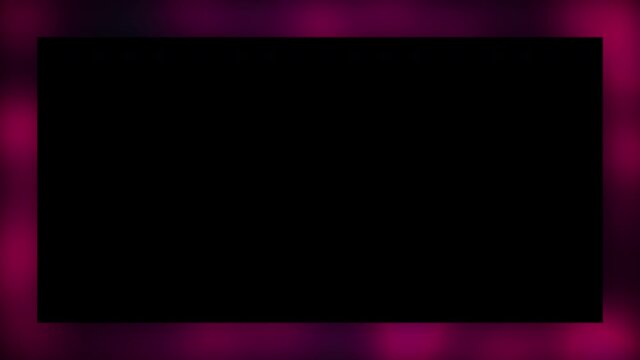 Computer generated elegant glass border around black background. 3d rendering