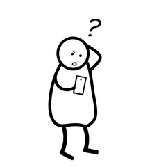 Stick Man Mobile Phone Problem