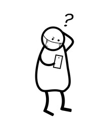 Stick Man Mobile Phone Problem