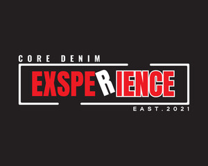 Exsperiece letter graphic vector illustration great for designs for t-shirts, clothes, hoodies, etc.