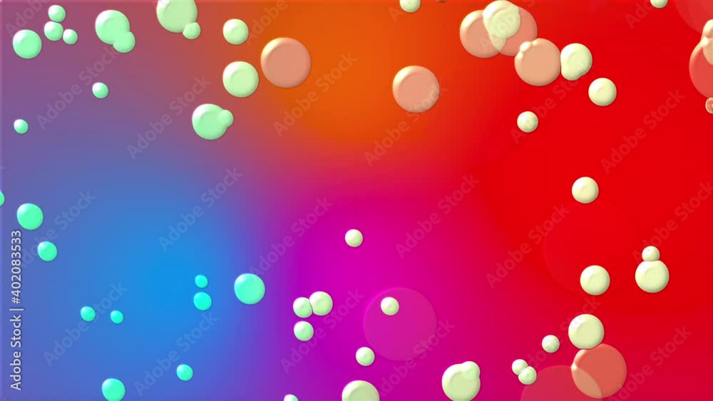 Poster abstract multicolored backdrop with round bubbles. computer generated 3d rendering