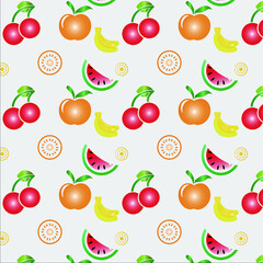 seamless pattern with fruits