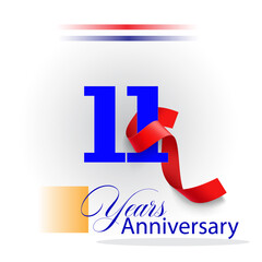 11 Year Anniversary celebration Vector Template Design Illustration