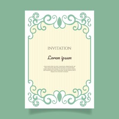 Wedding couple invitation card. -  Vector.