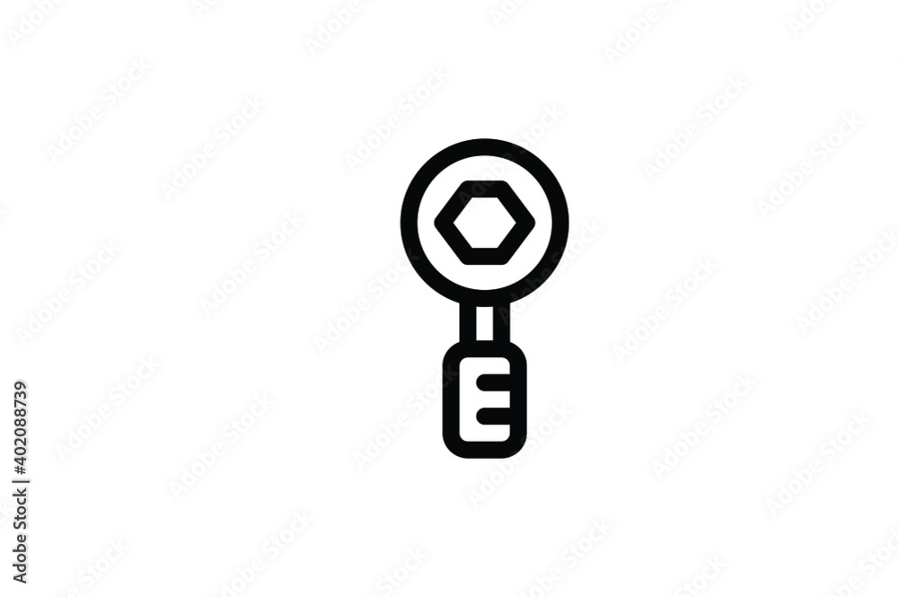 Canvas Prints plumber outline icon - wrench