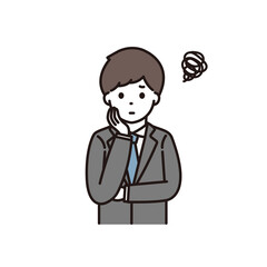 考えているビジネスマン