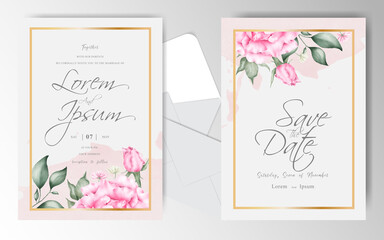 Elegant Wedding Invitation card set template