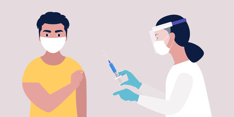 Fototapeta premium Vaccine concept