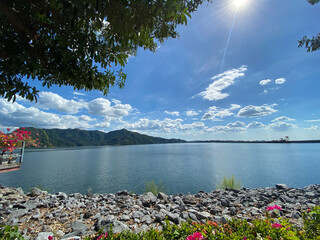 lake and mountains in thailand