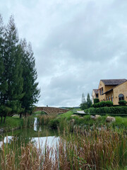 old house on the river in thailand