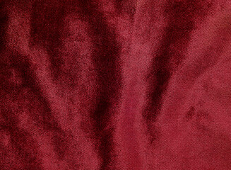 red velvet fabric for background. abstract wavy shiny fabric for luxury concept background. 