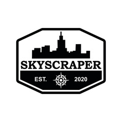 Naklejka premium Skyscraper Of America Vector , Architecture Logo