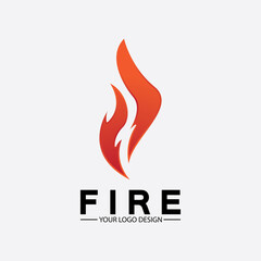 fire flame logo icon vector design template