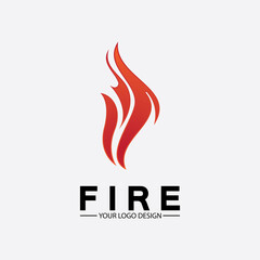 fire flame logo icon vector design template