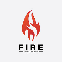 fire flame logo icon vector design template