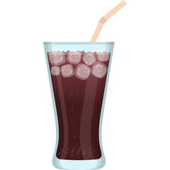 Blueberry Juice Flat Icon 