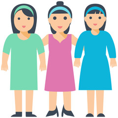 Fototapeta premium Triplet Flat Icon 