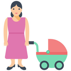 
Cot Baby Flat Icon