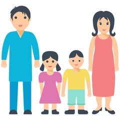 Obraz premium Family Flat Icon