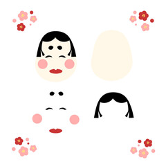 福笑いイラスト素材