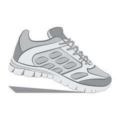 Sport shoes isolated on white background, vector illustration.