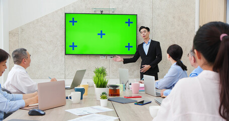 Corporate team business meeting