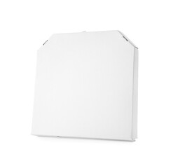 Blank cardboard box on white background