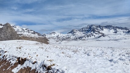 winter landscape in the mountains