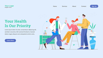 Healthcare & Medical Exam - Landing Page