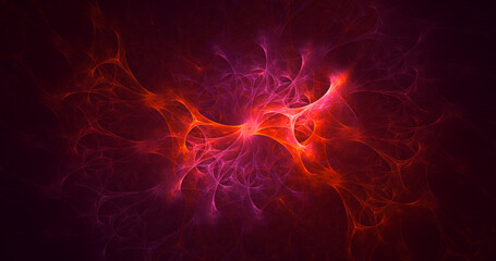 Naklejka premium 3D rendering abstract multicolor fractal light background