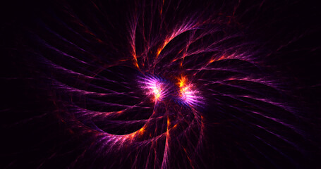 3D rendering abstract colorful fractal light background