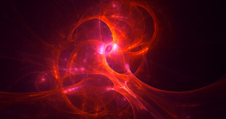 3D rendering abstract colorful fractal light background