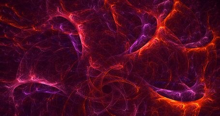 3D rendering abstract colorful fractal light background