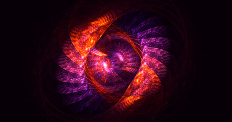 3D rendering abstract circle light background