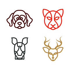 Fototapeta premium Animal line designs
