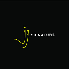 jg hand handwritten logo for identity