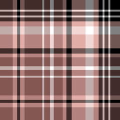 Seamless pattern in black, white and beige colors for plaid, fabric, textile, clothes, tablecloth and other things. Vector image.