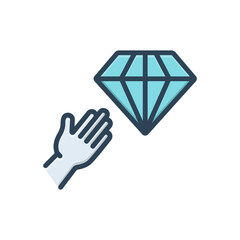 Color illustration icon for desire