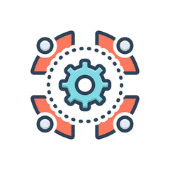 Color illustration icon for engage