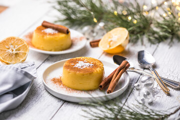 Natilla Colombian or Spain cuisine - Christmas tradition