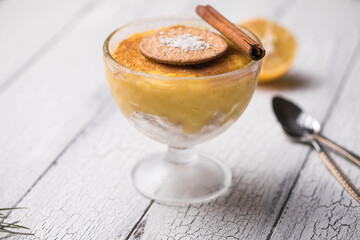 Natilla Colombian or Spain cuisine - Christmas tradition