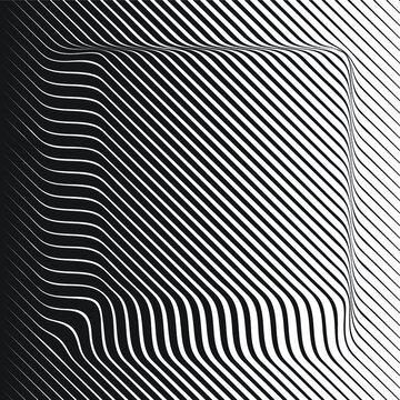 Abstract Black Diagonal Striped Background . Vector parallel slanting, oblique lines texture © miloje