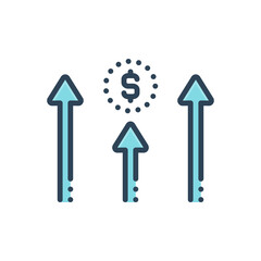 Color illustration icon for advantage
