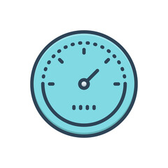 Color illustration icon for meter